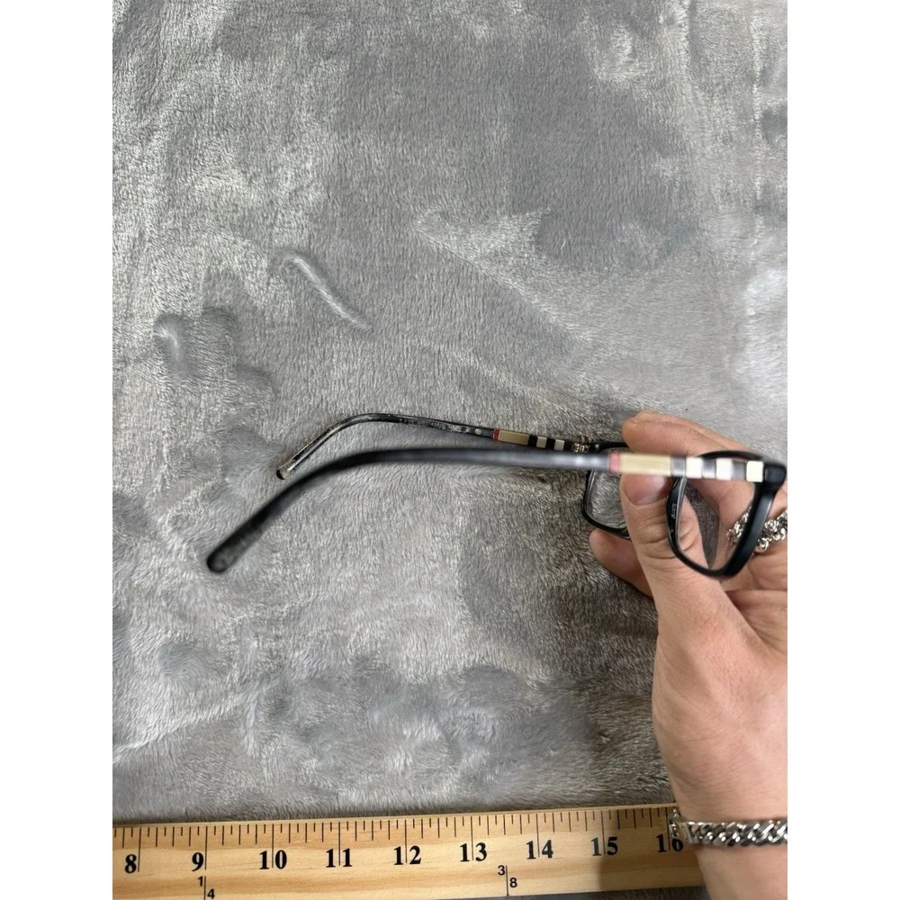 Burberry Plaid Glasses W/ Black Spell Out Case 2199 3001 53017 145 Frames Only
